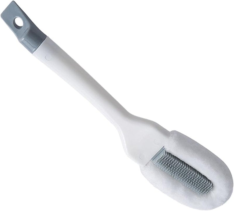 فرشاة تنظيف الأحذية البيضاء المريحة مع مقبض ممتد للاستخدام المنزلي وفي الحمام - Image 3